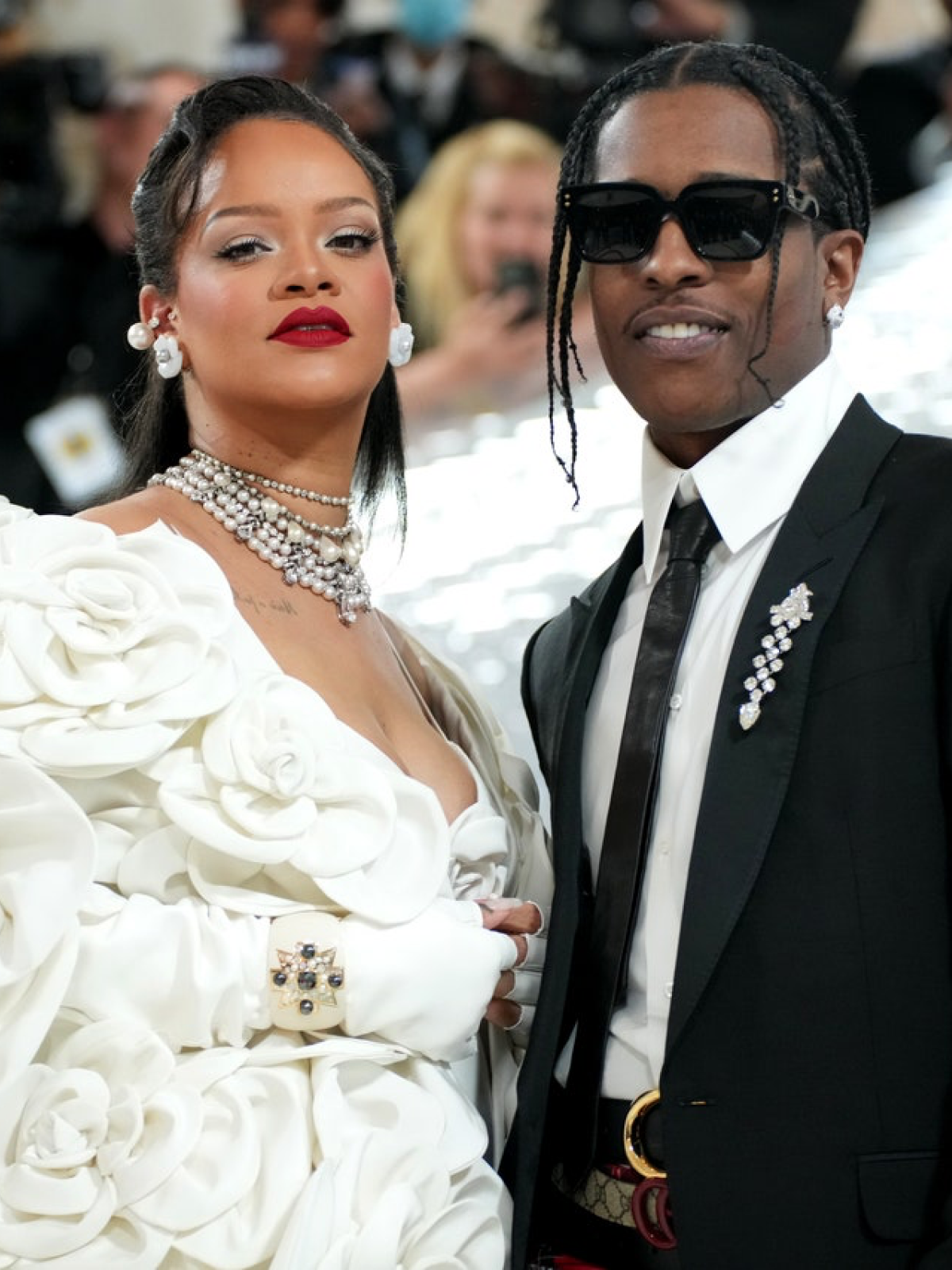 Zdjęcie Rihanny i Asapa Rocky na Met Gala.