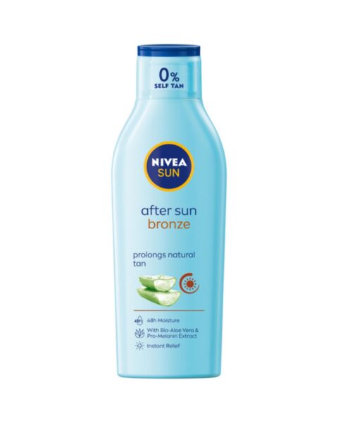 Kojący balsam przedłużający opaleniznę Nivea Sun After Sun Bronze. Zdjęcie produktowe.