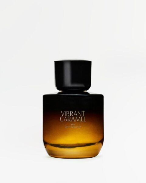 Jesienne perfumy Zara Vibrant Caramel. Zdjęcie produktowe.