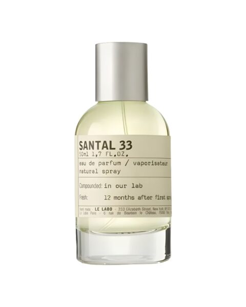 Perfumy Le Labo „Santal 33”. Zdjęcie produktowe.
