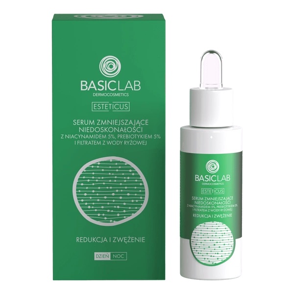 BasicLab serum zmniejszające niedoskonałości z niacynamidem 5%.
