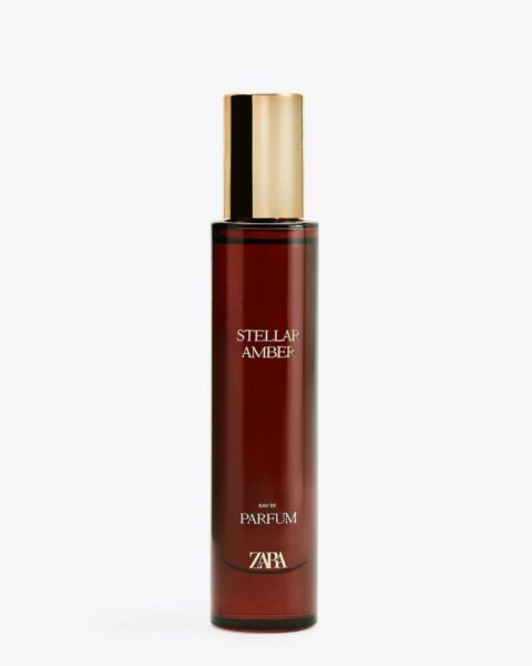Perfumy z bursztynem Zara Stellar Amber. Zdjęcie produktowe.