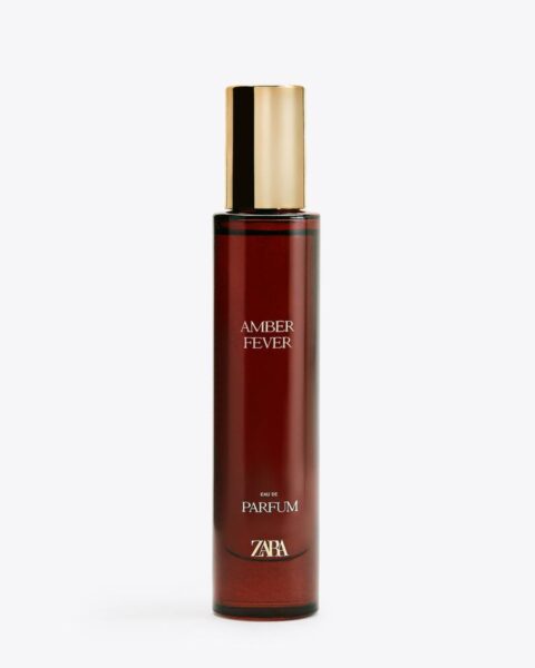 Perfumy bursztynowe Zara Amber Fever. Zdjęcie produktowe.