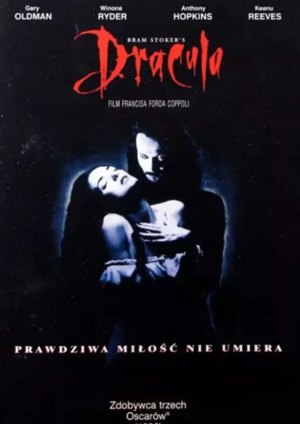 Plakat filmu „Dracula” („Bram Stoker’s Dracula”, 1992).