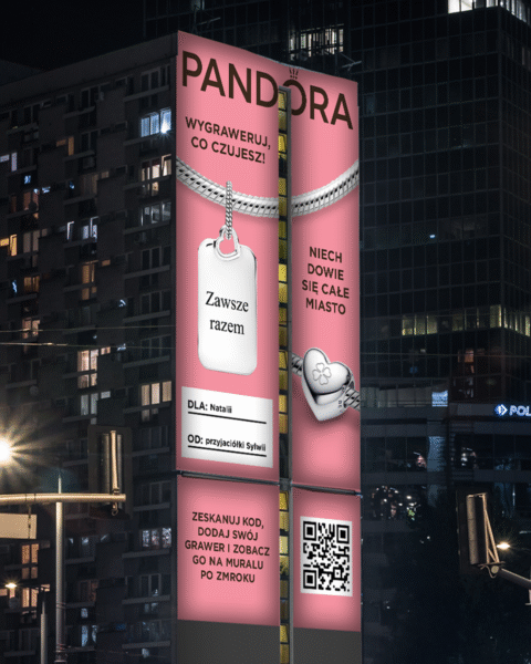 Pandora pozwoli Ci wyznać miłość… na ogromnym muralu przy rondzie ONZ