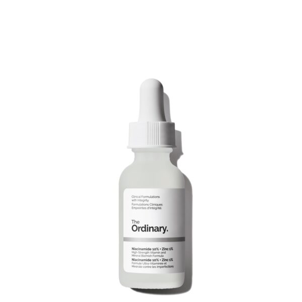 Serum z niacynamidem The Ordinary Niacinamide 10% + Zinc 1%.