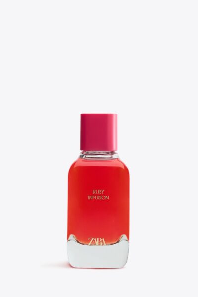 Zdjęcie produktowe perfum pachnących jak wata cukrowa Zara Ruby Infusion.