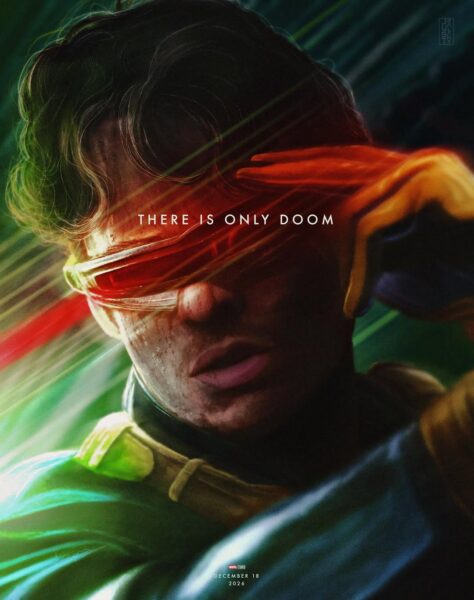 Grafika prezentuje zbliżenie na twarz Cyclopsa z komiksów Marvela, w kultowej czerwono-żółtej osłonie optycznej, z której wydobywa się niszczycielski promienny blask, podkreślony przez hasło "THERE IS ONLY DOOM". Zapowiedź solowego filmu o tej postaci to z pewnością jedna z najbardziej wyczekiwanych premier 2026 dla fanów uniwersum superbohaterów. Premiera datowana na 18 grudnia 2026 roku sprawia, że jest to jeden z potencjalnie najbardziej kasowych najbardziej wyczekiwanych filmów 2026 od Marvel Studios.