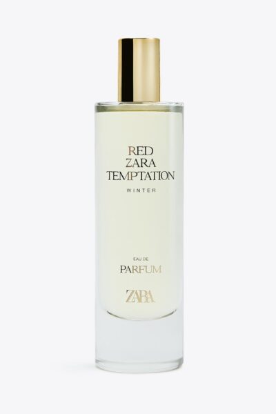 Zdjęcie produktowe trwałych perfum z Zary na zimę Zara Red Temptation Winter.