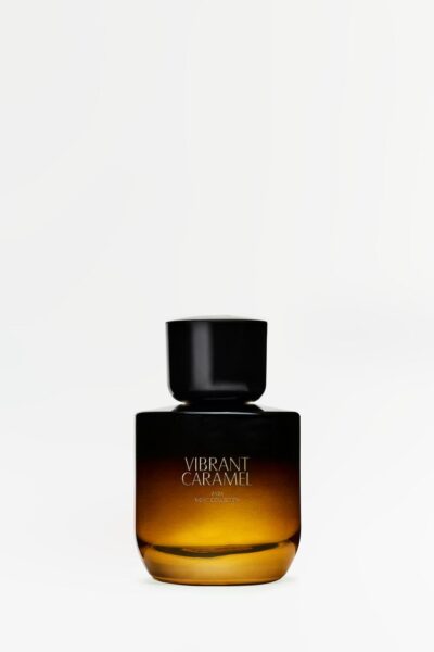 Zdjęcie produktowe zimowych perfum Zara Vibrant Caramel.